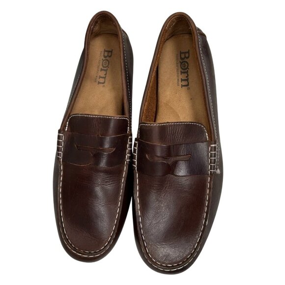 Born Andes Size 10.5 Men Leather Loafer Preppy Office Work Casual - Picture 2 of 9